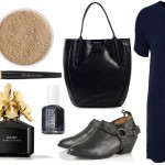 Matcha svart med marinblått